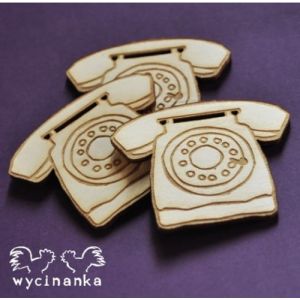 Vanerikuvio Puhelin vintage 3 kpl. MVN7419