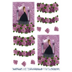 3D-kuva Nainen juhlamekossaan 067196