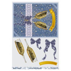 3D-kuva Shampanja lasit 067610