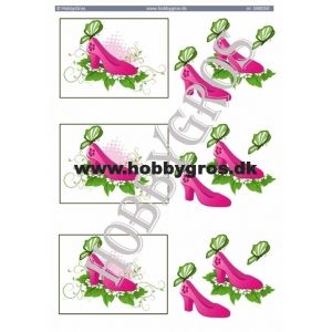 3D-kuva Pinkki kenkä 068050