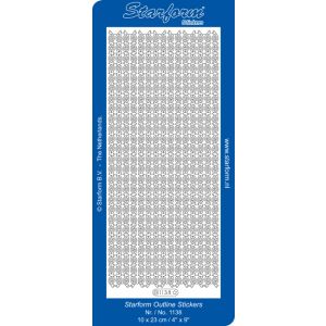 Ääriviivatarra Ornamentit valkoinen 8717116037791