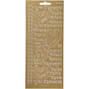 Ääriviivatarra Ystävälle kulta 5712854281898