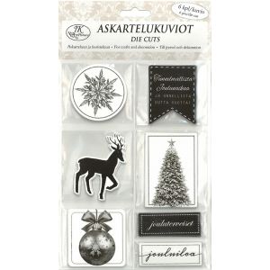 Askartelukuvio Joulu mustavalko 6417715030576