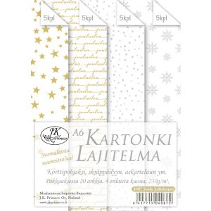 Kartonkilajitelma A6 Joulu kultahopea folioprintti 6417715040872