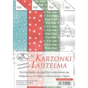 Kartonkilajitelma A6 Punavihreä 6417715041008
