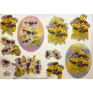 Stanssattu TBZ 3D-kuva Orvokit 6210015806236