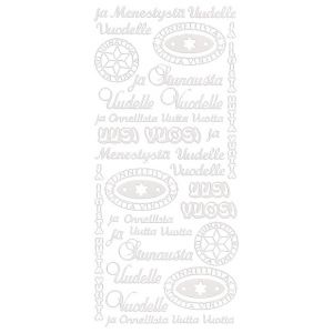 Ääriviivatarra Uusivuosi valkoinen 20210309937