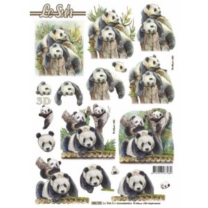 Stanssattu 3D-kuva Pandat 8712927137982