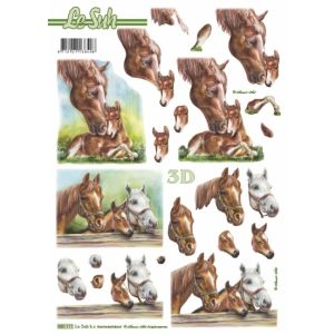 Stanssattu 3D-kuva Hevoset 8712927138408