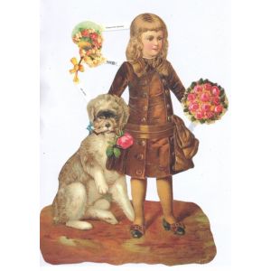 Kiiltokuva Tyttö ja koira ef-7108