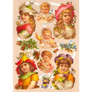 Kiiltokuva Kukkahattuiset lapset ef-7184