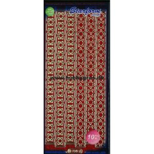 Ääriviivatarra Kukkaraidat punainen glitter/kulta 8717116057102