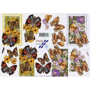 3D-kuva Kukat ja perhoset 8712927017543