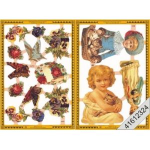 Kiiltokuva Lapset ja kukat 41612324