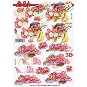 3D-kuva Kukkahattu naiset 8712927991034