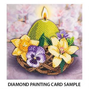 Hearty Crafts Timanttimaalaus PÄÄSIÄISKYNTTILÄ kortti 16x16cm HCDC12841-04