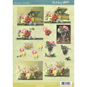 3D-kuva Vintage Kukkia 8718481814598