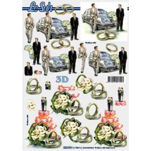 3D-kuva Hääpari Miehet 8712927991591