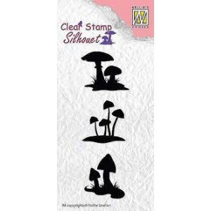 Nellie's Choice Clear stamp Mushrooms 8719743090217