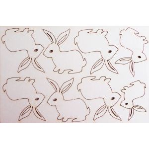 Laserleikatut pahvikuviot TEC-037 bunnies Z19