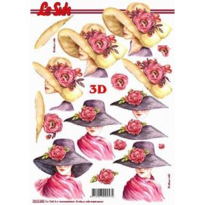 3D-kuva Kukkahattuinen nainen 8712927992574