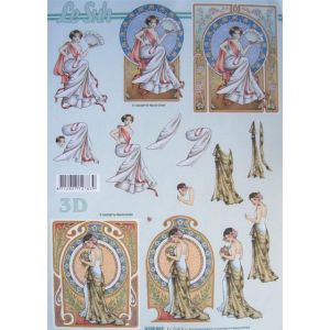 3D-kuva Nainen ja viuhka7 8712927127839