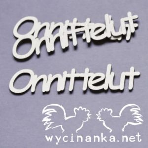 Pahvikuvio teksti Onnittelut 3 kpl. MKK5505