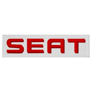 Seat teksti valk/pun 9x2.5cm Z19