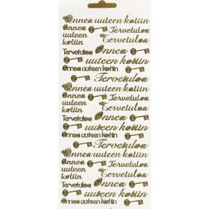 Ääriviivatarra Onnea uuteen kotiin kupari 1705311719